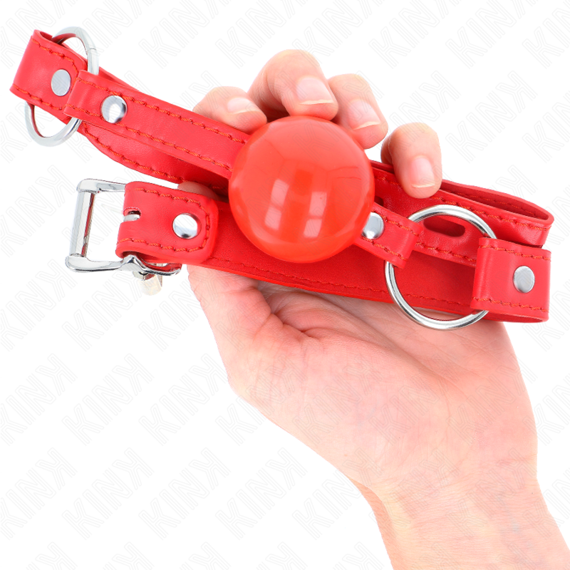Kink - Balla In Tpe 4 Cm Con Serratura Rojo 60 X 2 Cm - KINK COLLAR & GAG - Bondage | erosidea.com