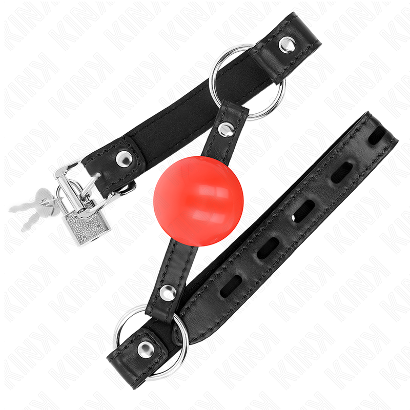 Kink - Palla In Tpe Rossa 4 Cm Gag 60 X 2 Cm - KINK COLLAR & GAG - Ball Gag e Bavagli | erosidea.com