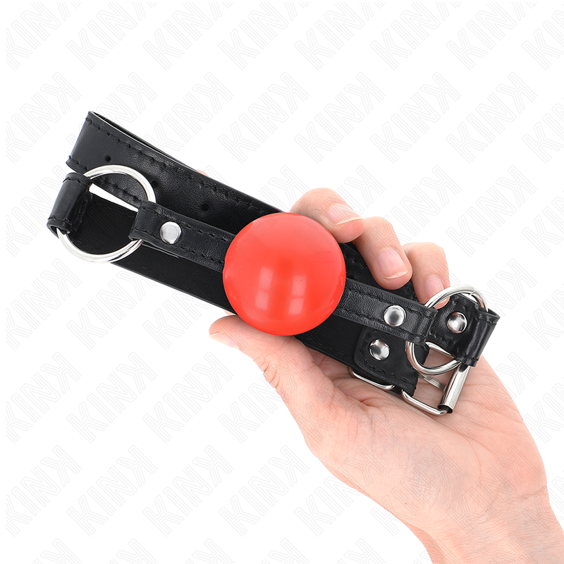 Kink - Palla In Tpe Rossa 4 Cm Gag 60 X 2 Cm - KINK COLLAR & GAG - Ball Gag e Bavagli | erosidea.com