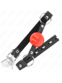 Kink - Ball 4 Cm Gag Con Serratura Sfera Rossa Cinturino Nero 60 X 2 Cm - KINK COLLAR & GAG - Ball Gag e Bavagli | erosidea.com