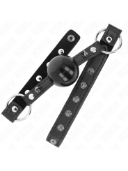 Kink - Ball Gag 4 Cm Con Rivetto Punta E Chiusura A Scatto 65 X 2 Cm - KINK COLLAR & GAG - Ball Gag e Bavagli | erosidea.com