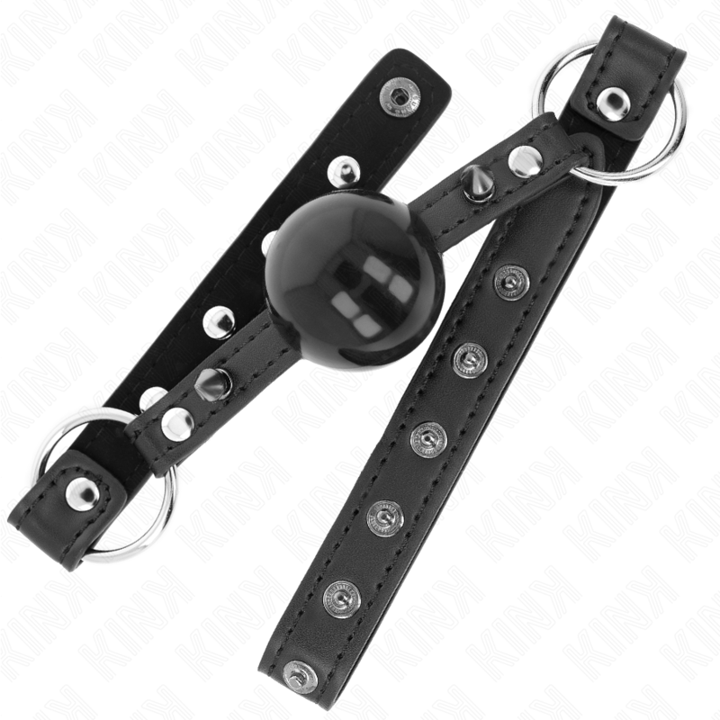 Kink - Ball Gag 4 Cm Con Rivetto Punta E Chiusura A Scatto 65 X 2 Cm - KINK COLLAR & GAG - Ball Gag e Bavagli | erosidea.com