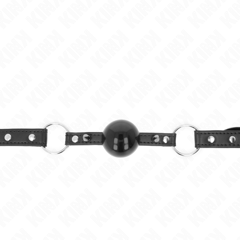 Kink - Ball Gag 4 Cm Con Rivetto Punta E Chiusura A Scatto 65 X 2 Cm - KINK COLLAR & GAG - Ball Gag e Bavagli | erosidea.com
