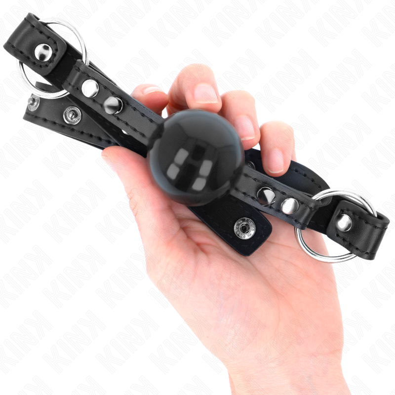 Kink - Ball Gag 4 Cm Con Rivetto Punta E Chiusura A Scatto 65 X 2 Cm - KINK COLLAR & GAG - Ball Gag e Bavagli | erosidea.com