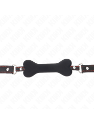 Kink - Osso Nero 12 Cm Bavaglio 63 X 2 Cm - KINK COLLAR & GAG - Ball Gag e Bavagli | erosidea.com