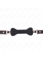 Kink - Osso Nero 12 Cm Bavaglio 63 X 2 Cm - KINK COLLAR & GAG - Ball Gag e Bavagli | erosidea.com