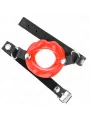 Kink - Bavaglio Lip 8 Cm Con Cinturino In Similpelle Rosso 63 X 2 Cm Regolabile 39-58 Cm - KINK COLLAR & GAG - Ball Gag e Bavagli | erosidea.com