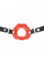 Kink - Bavaglio Lip 8 Cm Con Cinturino In Similpelle Rosso 63 X 2 Cm Regolabile 39-58 Cm - KINK COLLAR & GAG - Ball Gag e Bavagli | erosidea.com