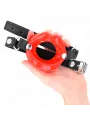 Kink - Bavaglio Lip 8 Cm Con Cinturino In Similpelle Rosso 63 X 2 Cm Regolabile 39-58 Cm - KINK COLLAR & GAG - Ball Gag e Bavagli | erosidea.com