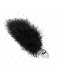Kink - Plug Anale In Acciaio Inossidabile 11 X 7 Cm Con Piuma 11 Cm - KINK PLEASURE PLUGS - Plug e Catene Anali | erosidea.com