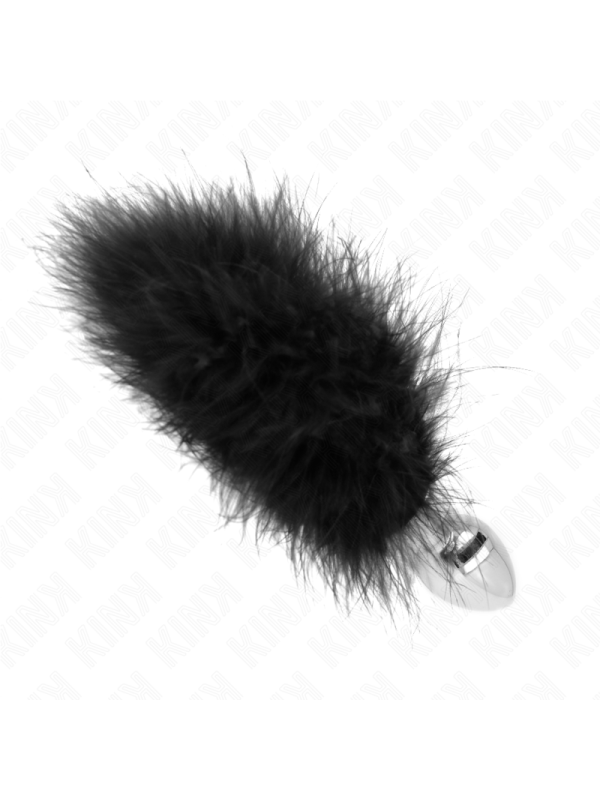 Kink - Plug Anale In Acciaio Inossidabile 11 X 7 Cm Con Piuma 11 Cm - KINK PLEASURE PLUGS - Plug e Catene Anali | erosidea.com