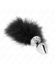 Kink - Plug Anale In Acciaio Inossidabile 11 X 7 Cm Con Piuma 11 Cm - KINK PLEASURE PLUGS - Plug e Catene Anali | erosidea.com