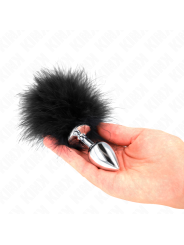 Kink - Plug Anale In Acciaio Inossidabile 11 X 7 Cm Con Piuma 11 Cm - KINK PLEASURE PLUGS - Plug e Catene Anali | erosidea.com