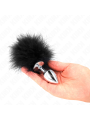 Kink - Plug Anale In Acciaio Inossidabile 11 X 7 Cm Con Piuma 11 Cm - KINK PLEASURE PLUGS - Plug e Catene Anali | erosidea.com