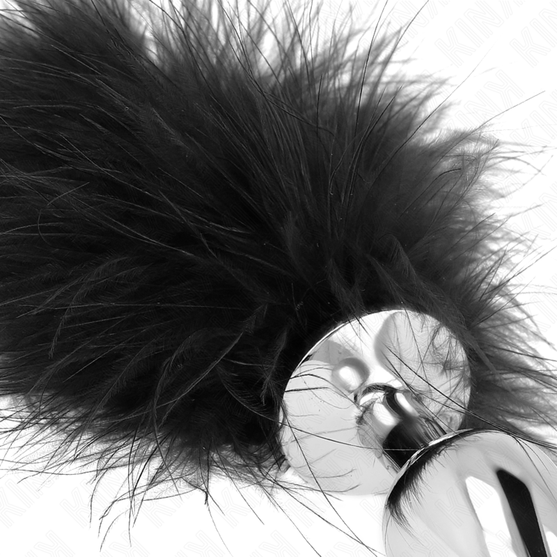 Kink - Plug Anale In Acciaio Inossidabile 11 X 7 Cm Con Piuma 11 Cm - KINK PLEASURE PLUGS - Plug e Catene Anali | erosidea.com