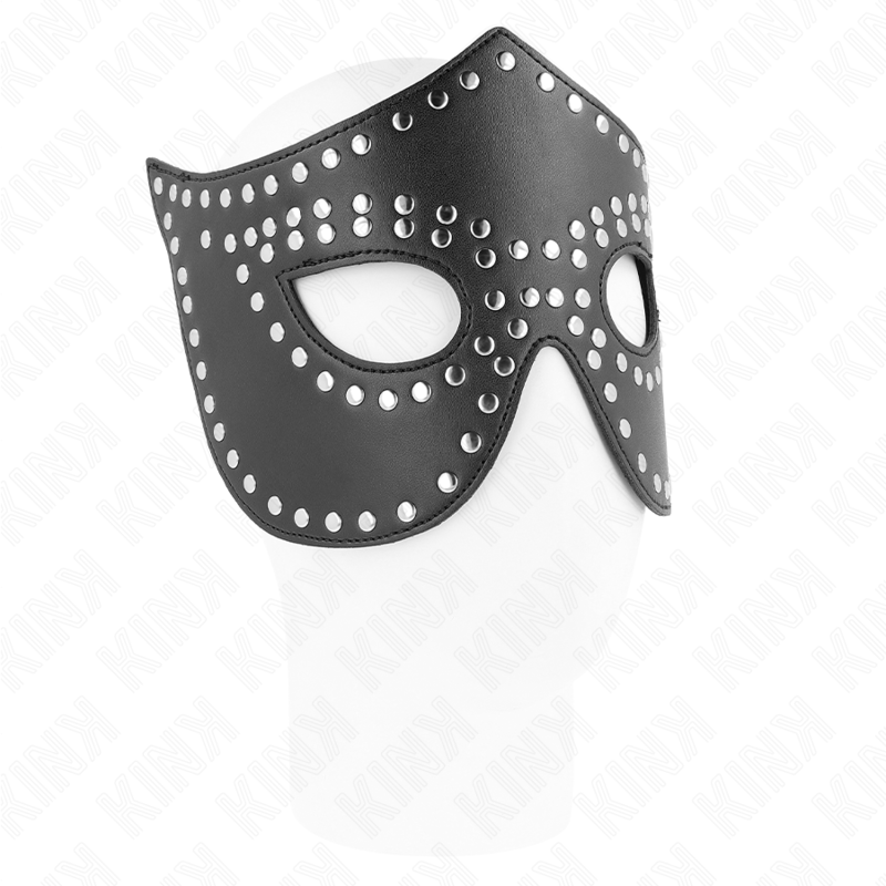 Kink - Maschera In Similpelle Con Rivetti Modello 2 30 X 12 Cm - KINK MASKED ALLURE - Maschere e Cappucci | erosidea.com