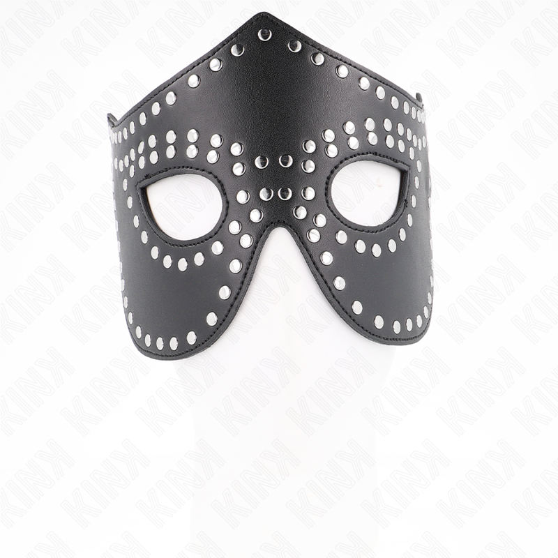 Kink - Maschera In Similpelle Con Rivetti Modello 2 30 X 12 Cm - KINK MASKED ALLURE - Maschere e Cappucci | erosidea.com