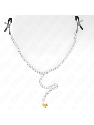 Kink - Pinze Per Capezzoli A Catena Con Pendente In Corno 30 Cm - KINK NIPPLE GRIP - Pinzette Capezzoli | erosidea.com