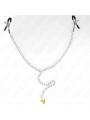 Kink - Pinze Per Capezzoli A Catena Con Pendente In Corno 30 Cm - KINK NIPPLE GRIP - Pinzette Capezzoli | erosidea.com