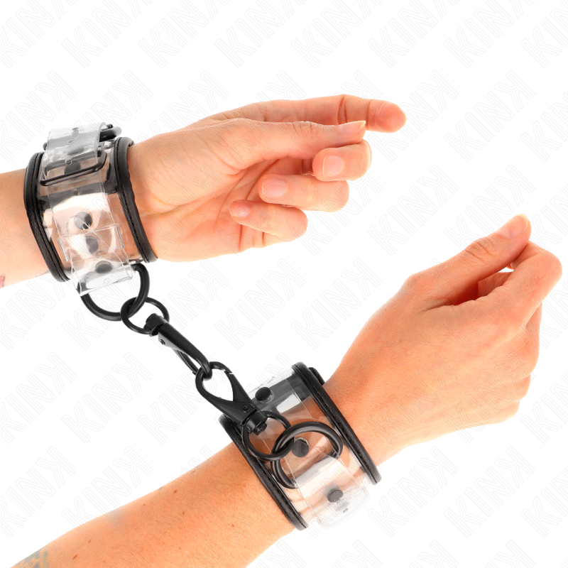 Kink - Polsini Da Polso Trasparenti Regolabili 18-30 Cm X 55 Cm - KINK WRIST RESTRAINT - Manette e Polsini | erosidea.com