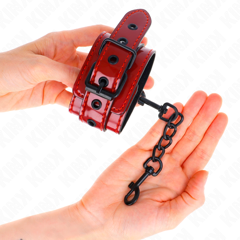 Kink - Polsini Da Polso Rosso Scuro 23 X 5 Cm - KINK WRIST RESTRAINT - Manette e Polsini | erosidea.com