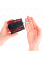 Kink - Polso Corto In Pizzo Di Velluto E Fascia In Nylon Rosso / Nero 23 X 65 Cm - KINK WRIST RESTRAINT - Manette e Polsini | erosidea.com