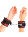 Kink - Polso Corto In Pizzo Di Velluto E Fascia In Nylon Rosso / Nero 23 X 65 Cm - KINK WRIST RESTRAINT - Manette e Polsini | erosidea.com