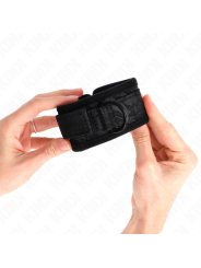 Kink - Polsi Ricoperti Di Pizzo Scuro In Neoprene Regolabile Nero 20-29 Cm X 5 Cm - KINK WRIST RESTRAINT - Manette e Polsini | erosidea.com