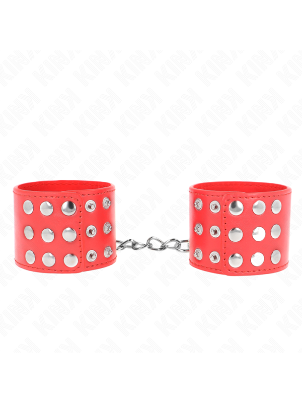 Kink - Resistenza Da Polso Con Chiusura A Scatto Rosso Regolabile 19-24 Cm X 55 Cm - KINK WRIST RESTRAINT - Manette e Polsini | erosidea.com