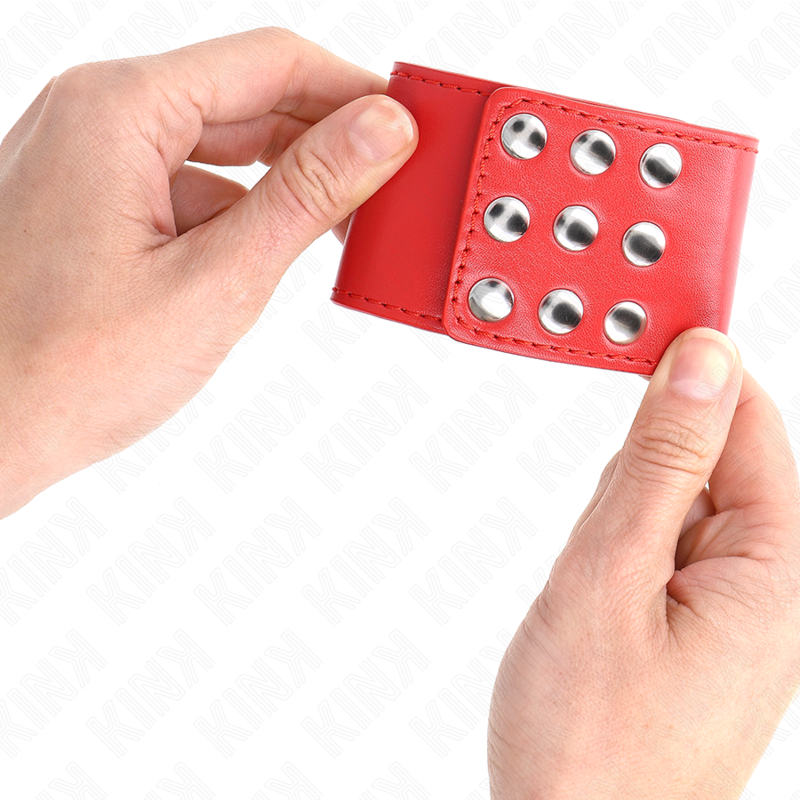 Kink - Resistenza Da Polso Con Chiusura A Scatto Rosso Regolabile 19-24 Cm X 55 Cm - KINK WRIST RESTRAINT - Manette e Polsini | erosidea.com