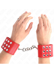 Kink - Resistenza Da Polso Con Chiusura A Scatto Rosso Regolabile 19-24 Cm X 55 Cm - KINK WRIST RESTRAINT - Manette e Polsini | erosidea.com