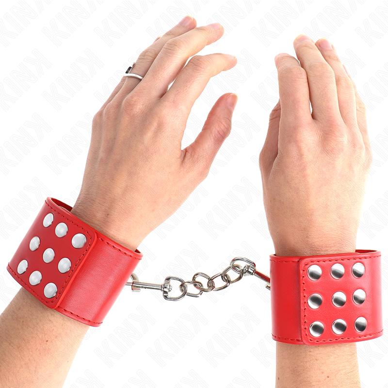 Kink - Resistenza Da Polso Con Chiusura A Scatto Rosso Regolabile 19-24 Cm X 55 Cm - KINK WRIST RESTRAINT - Manette e Polsini | erosidea.com