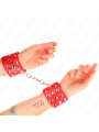 Kink - Resistenza Da Polso Con Chiusura A Scatto Completa Di Rivetti Rosso Regolabile 19-24 Cm X 55 Cm - KINK WRIST RESTRAINT - Manette e Polsini | erosidea.com