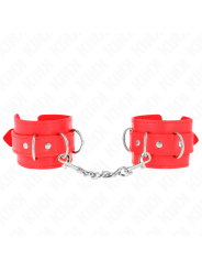 Kink - Resistenza Da Polso Con 3 Anelli A D Regolabile Rosso 175-25 Cm X 6 Cm - KINK WRIST RESTRAINT - Manette e Polsini | erosidea.com