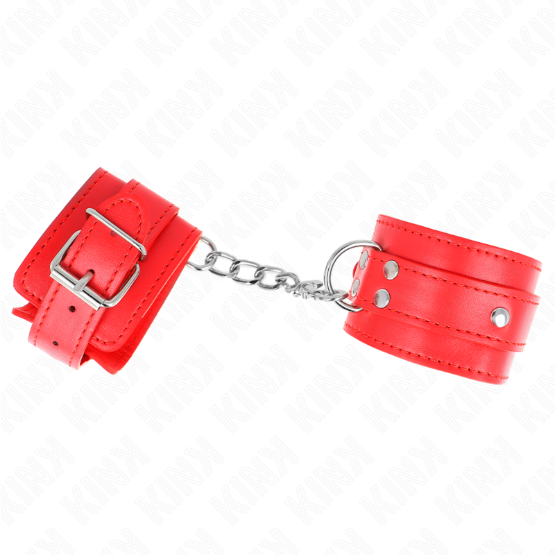 Kink - Resistenza Da Polso Con 3 Anelli A D Regolabile Rosso 175-25 Cm X 6 Cm - KINK WRIST RESTRAINT - Manette e Polsini | erosidea.com