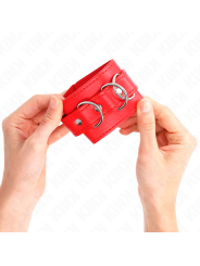 Kink - Resistenza Da Polso Con 3 Anelli A D Regolabile Rosso 175-25 Cm X 6 Cm - KINK WRIST RESTRAINT - Manette e Polsini | erosidea.com