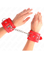 Kink - Resistenza Da Polso Con 3 Anelli A D Regolabile Rosso 175-25 Cm X 6 Cm - KINK WRIST RESTRAINT - Manette e Polsini | erosidea.com