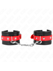 Kink - Resistenza Da Polso Nera Con Cintura Rossa Regolabile 17-28 Cm X 6 Cm - KINK WRIST RESTRAINT - Manette e Polsini | erosidea.com