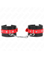 Kink - Resistenza Da Polso Nera Con Cintura Rossa Regolabile 17-28 Cm X 6 Cm - KINK WRIST RESTRAINT - Manette e Polsini | erosidea.com