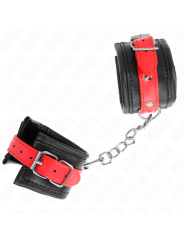 Kink - Resistenza Da Polso Nera Con Cintura Rossa Regolabile 17-28 Cm X 6 Cm - KINK WRIST RESTRAINT - Manette e Polsini | erosidea.com