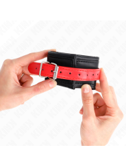 Kink - Resistenza Da Polso Nera Con Cintura Rossa Regolabile 17-28 Cm X 6 Cm - KINK WRIST RESTRAINT - Manette e Polsini | erosidea.com