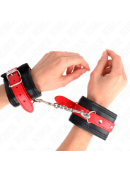Kink - Resistenza Da Polso Nera Con Cintura Rossa Regolabile 17-28 Cm X 6 Cm - KINK WRIST RESTRAINT - Manette e Polsini | erosidea.com