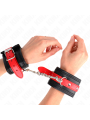 Kink - Resistenza Da Polso Nera Con Cintura Rossa Regolabile 17-28 Cm X 6 Cm - KINK WRIST RESTRAINT - Manette e Polsini | erosidea.com