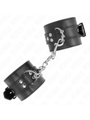 Kink - Resistenza Da Polso Nera Con Cintura Nera Regolabile 17-28 Cm X 6 Cm - KINK WRIST RESTRAINT - Manette e Polsini | erosidea.com