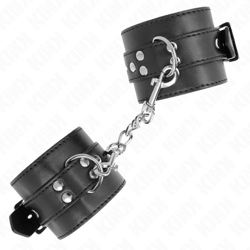 Kink - Resistenza Da Polso Nera Con Cintura Nera Regolabile 17-28 Cm X 6 Cm - KINK WRIST RESTRAINT - Manette e Polsini | erosidea.com