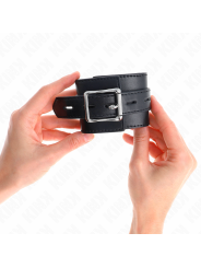 Kink - Resistenza Da Polso Nera Con Cintura Nera Regolabile 17-28 Cm X 6 Cm - KINK WRIST RESTRAINT - Manette e Polsini | erosidea.com