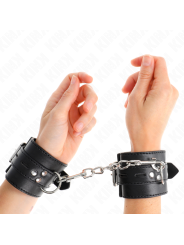 Kink - Resistenza Da Polso Nera Con Cintura Nera Regolabile 17-28 Cm X 6 Cm - KINK WRIST RESTRAINT - Manette e Polsini | erosidea.com
