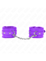 Kink - Poggipolsi Premium Imbottiti In Pelliccia Viola Con Cintura Viola Regolabile 17-29 Cm X 6 Cm - KINK WRIST RESTRAINT - Manette e Polsini | erosidea.com