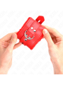 Kink - Polsini Imbottiti In Pelliccia Con Fori Quadri Rosso E Cintura Rossa Regolabile 17-29 Cm X 6 Cm - KINK WRIST RESTRAINT - Manette e Polsini | erosidea.com