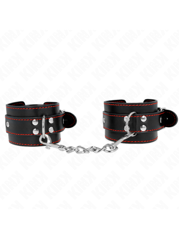 Kink - Resistenza Da Polso Nera Con Fodera Rossa Regolabile 20-28 Cm X 55 Cm - KINK WRIST RESTRAINT - Manette e Polsini | erosidea.com